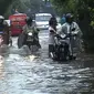 Banjir menggenangi jalanan, sekolah, perkantoran hingga RSUD Brebes, Jawa Tengah. (Liputan6.com/Fajar Eko Nugroho)