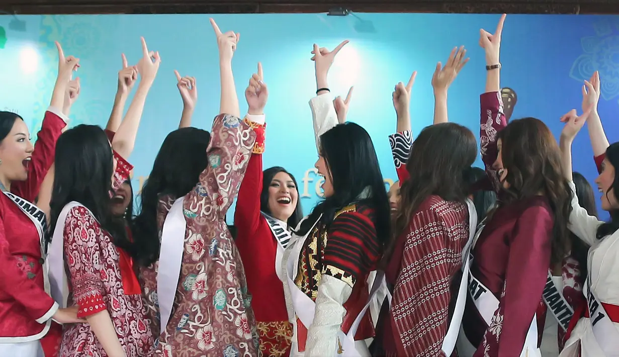 Jumpa Pers Pemilihan Puteri Indonesia 2020 di Hotel Grand Sahid Jaya Jakarta, Rabu (26/2/2020). (Bambang E Ros/Fimela.com)