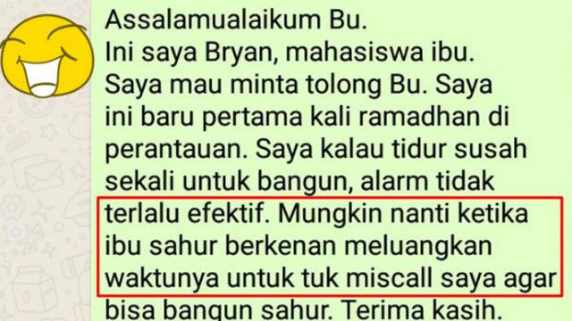 Miss call untuk sahur.