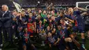 Prestasi ini menjadi bukti konsistensi PSG sepanjang musim 2024/2025. (FRANCK FIFE/AFP)