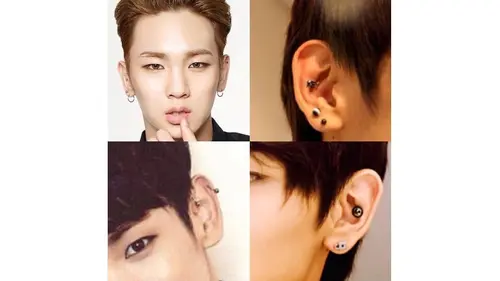 infinite sungyeol ear piercing