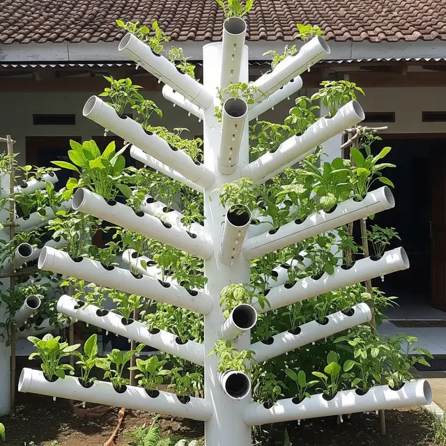 Tower Garden Paralon Cabang (Model Pohon)