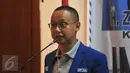Sekjen DPP PAN Eddy Soeparno memberi sambutan pada acara Temu Instruktur Perkaderan Nasional, DPP PAN, Jakarta, (31/1). Proses penjaringan tersebut akan dimulai pada pertengahan tahun 2016. (Liputan6.com/Gempur M Surya)