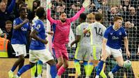 Manchester City harus puas bermain imbang 3-3 kontra Everton pada laga pekan ke-35 Premier League musim ini di Hill Dickinson Stadium, Liverpool, Selasa (05/05/2026) dini hari WIB. (AP Photo/Dave Thompson)