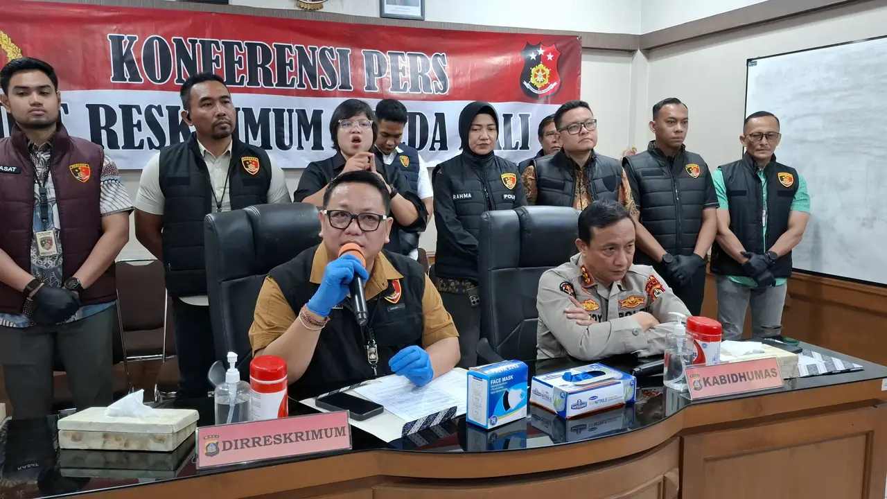 Polda Bali mengungkap kasus pemerkosaan WNA Bali di kawasan Jalan Raya Berawa, Kuta Utara, Senin (23/3/2026) sore.