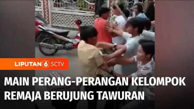 Bukannya saling memaafkan di momen Hari Raya Idulfitri. Di Polewali Mandar, Sulawesi Barat, dua kelompok remaja justru terlibat aksi tawuran. Penyebabnya hal sepele yang berawal dari aksi perang-perangan menggunakan senjata plastik mainan anak-anak.