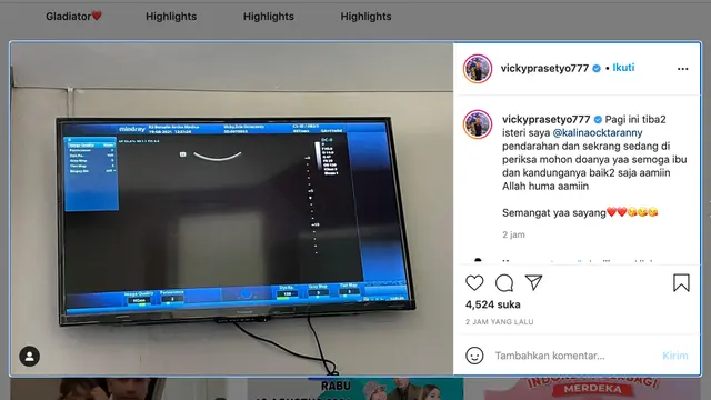 Unggahan Vicky Prasetyo.