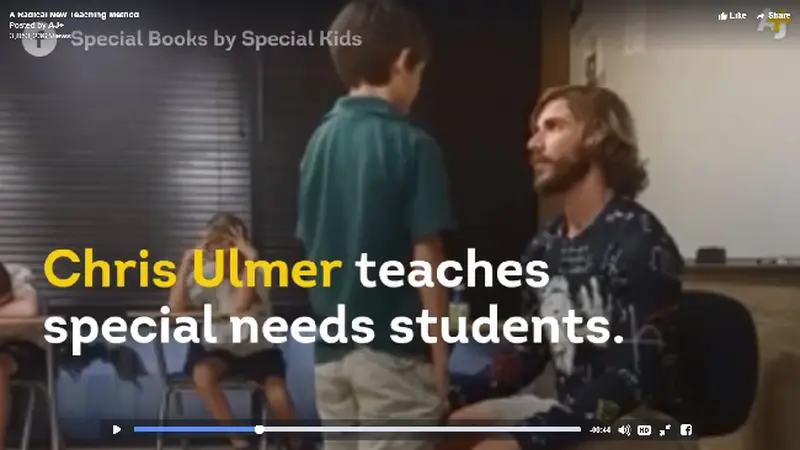 Chris Ulmer, guru anak berkebutuhan khusus melontarkan pujian untuk kemajuan kemampuan komunikasi mereka.