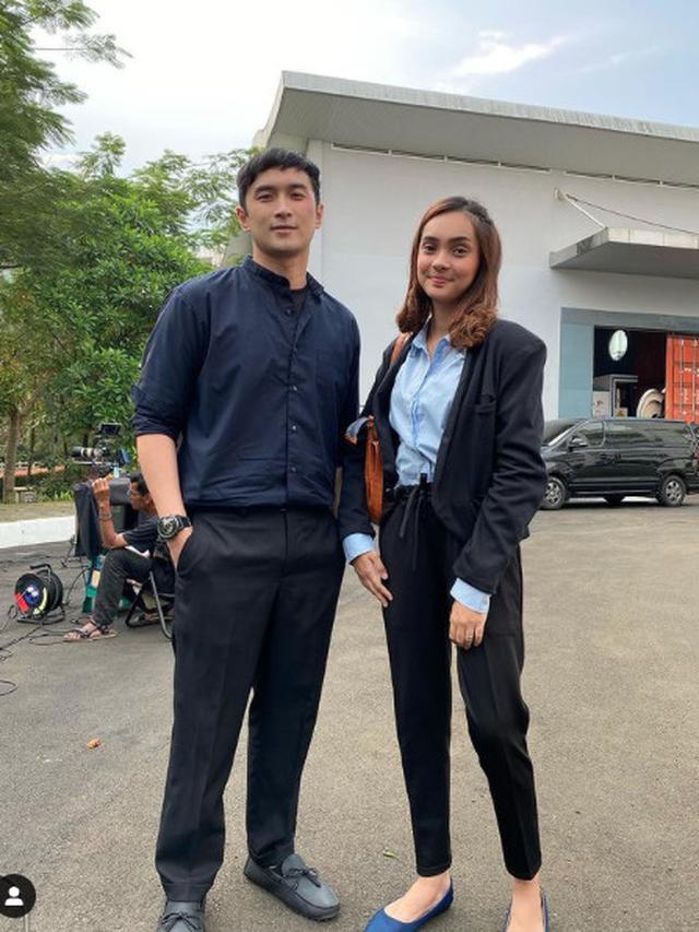 Gerald Yohanes bersama teman main sinetronnya