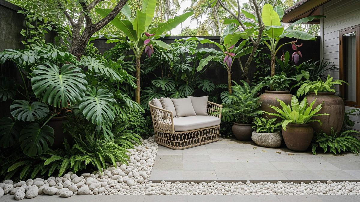 10 Konsep Desain Teras Rumah Tropis Dikelilingi Tanaman Rindang, Bikin Hunian Asri &amp; Adem