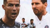 Ilustrasi - Cristiano Ronaldo dan Lionel Messi (Bola.com/Adreanus Titus)