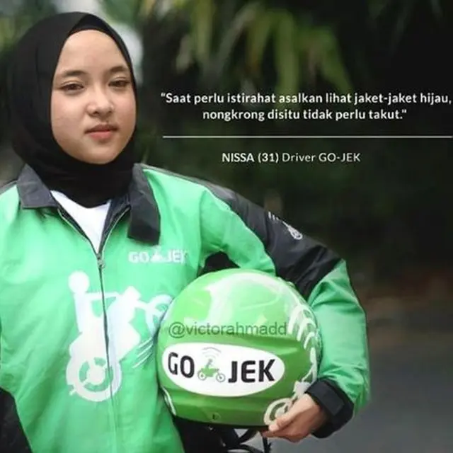 6 Editan Foto Artis Cewek Jadi Driver Ojek Online Ini Bikin Ngakak