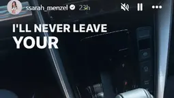 Jalani LDR Inggris – Indonesia, Sarah Menzel habiskan waktu bersama sang kekasih seminggu terakhir. Ini adalah story Instagram Sarah Menzel ketika diantar Azriel ke bandara. Sarah juga unggah foto kebersamaan dengan Azriel di feed Instagramnya disertai dengan keterangan unggahan 'im so lucky to have u' yang artinya adalah aku sangat beruntung memilikimu. (Liputan6.com/IG/@ssarah_menzel)
