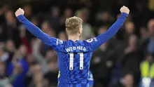 Sementara itu, The Blues disumbangkan masing-masing lewat aksi Timo Werner dan Cesar Azpilicueta. (AP/Frank Augstein)