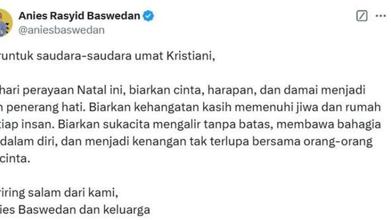 15 Ucapan Selamat Natal 2025 Inspiratif, Cocok untuk Dibagikan di WhatsApp hingga Instagram
