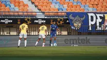 Pertandingan Arema FC melawan Tampines Rovers pada pertandingan Grup A Piala Presiden 2026 di Stadion Si Jalak Harupat, Bandung, Selasa (26/7/2026). (Arema FC)
