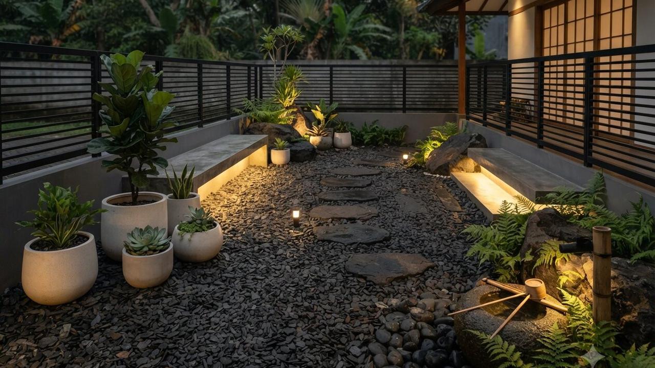 Gravel Garden Ala Jepang yang Mudah Ditiru di Rumah