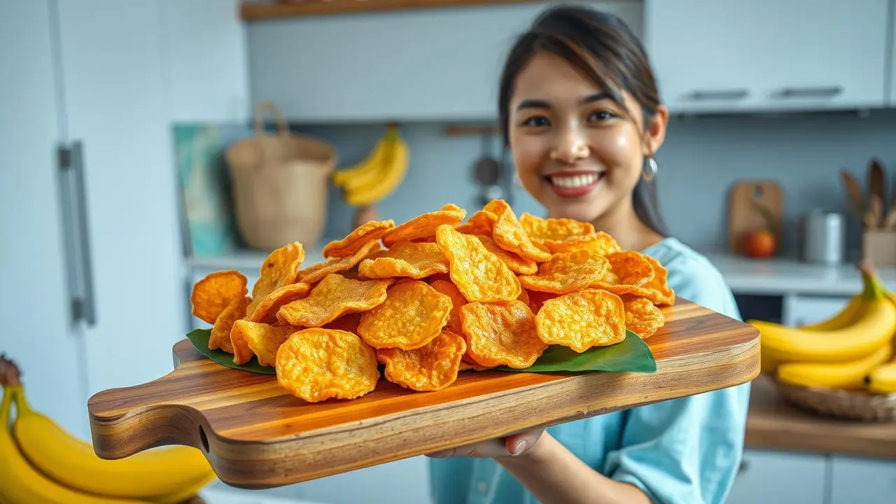cara membuat keripik pisang manis