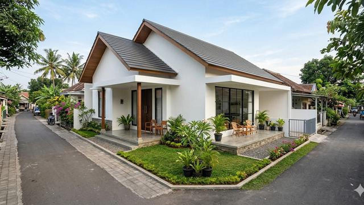 7 Model Rumah Hook Bergaya Desa, Teras Sudutnya Bikin Hunian Makin Estetik