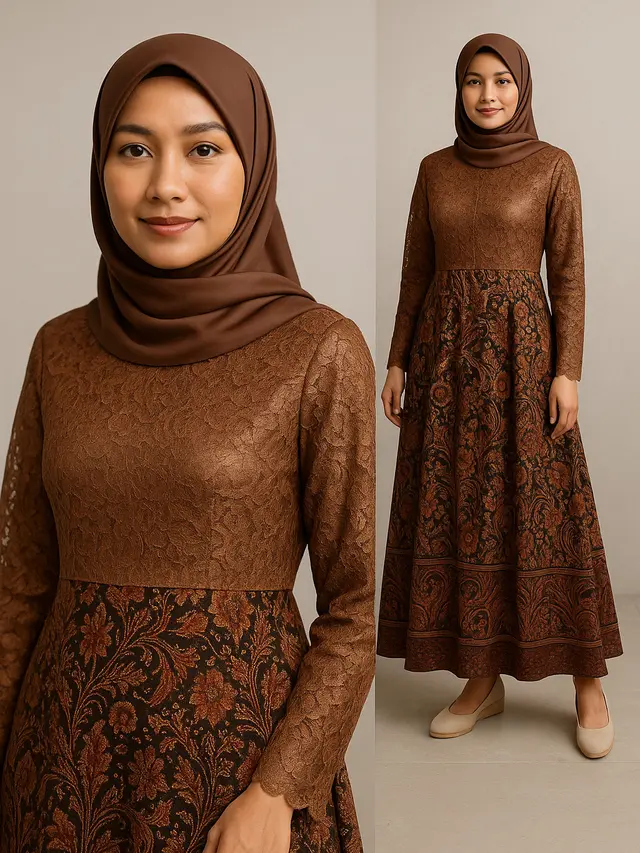 Model Gamis Brokat Mewah dan Elegan yang Lagi Tren/Ilustrasi gambar AI