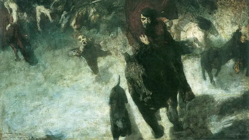 Lukisan Die Wilde Jagd karya Franz Ritter von Stuck