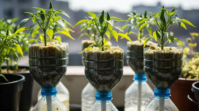 Kebun Cabai Hidroponik Botol Plastik Bekas