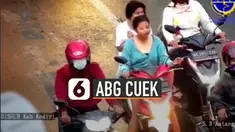 Tak ada ekspresi kaget atau rasa bersalah sedikitpun dari sang pengendara motor.