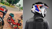 Nolan N70-2 X , helm yang dipakai Ariel untuk mudik ke Bandung (Instagram@arielnoah & Prakarsa Bangun Sarana)