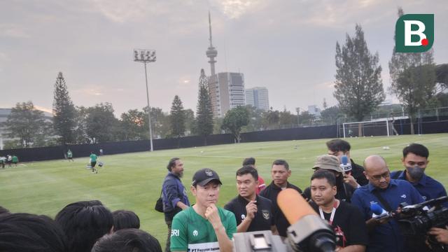 Latihan Timnas Indonesia di Lapangan A GBK