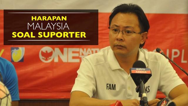 Video harapan kubu Malaysia soal suporter di laga kontra Timnas Indonesia yang digelar di Stadion Manahan, Solo, Selasa (6/9/2016).