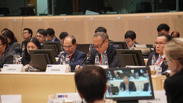 Pertemuan ASEAN-Uni Eropa Senior Officials Meeting digelar di Brussel, Belgia. (Kemlu RI)