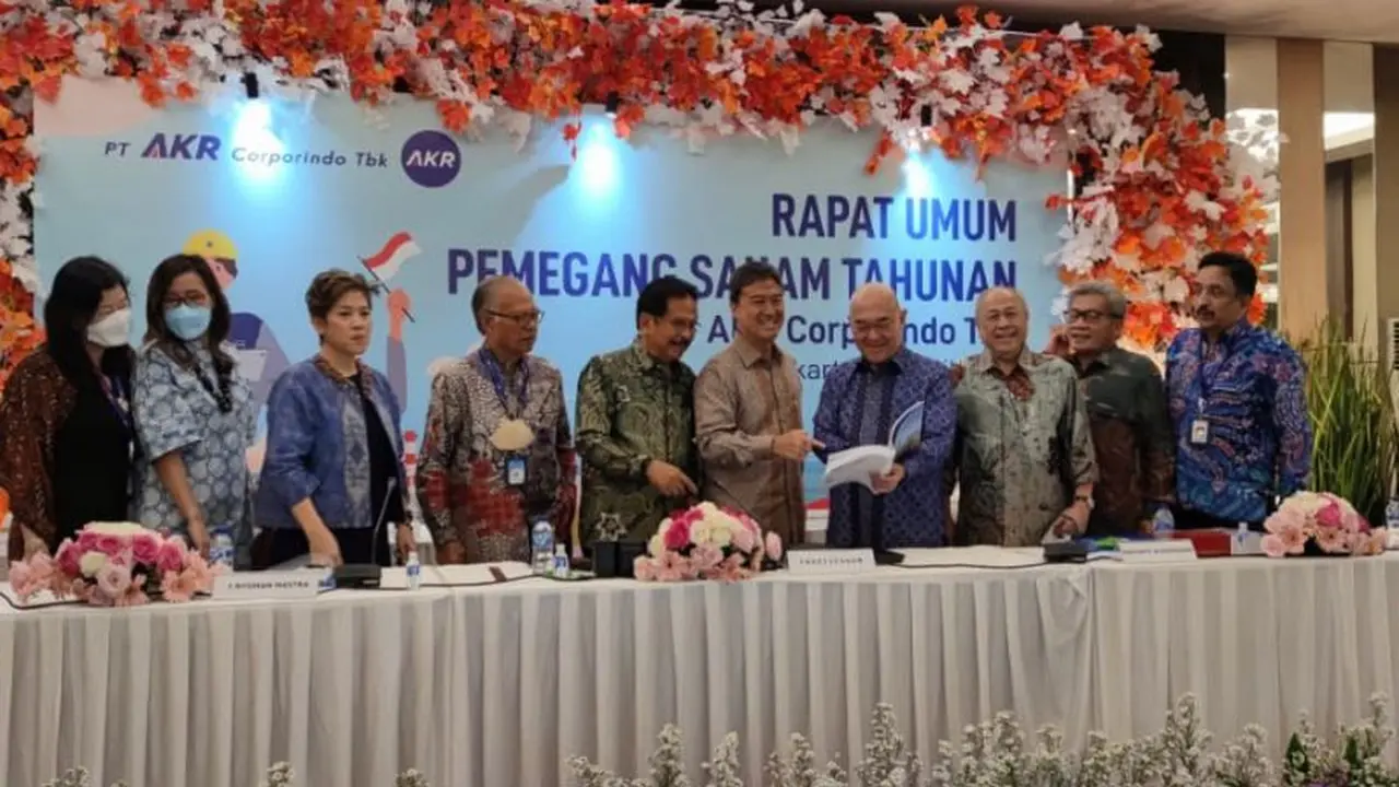 Rapat Umum Pemegang Saham Tahunan (RUPST) PT AKR Corporindo Tbk (AKRA), Jumat (28/4/2023). (Foto: AKR Corporindo)