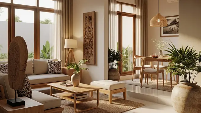 Ilustrasi Interior Konsep Modern