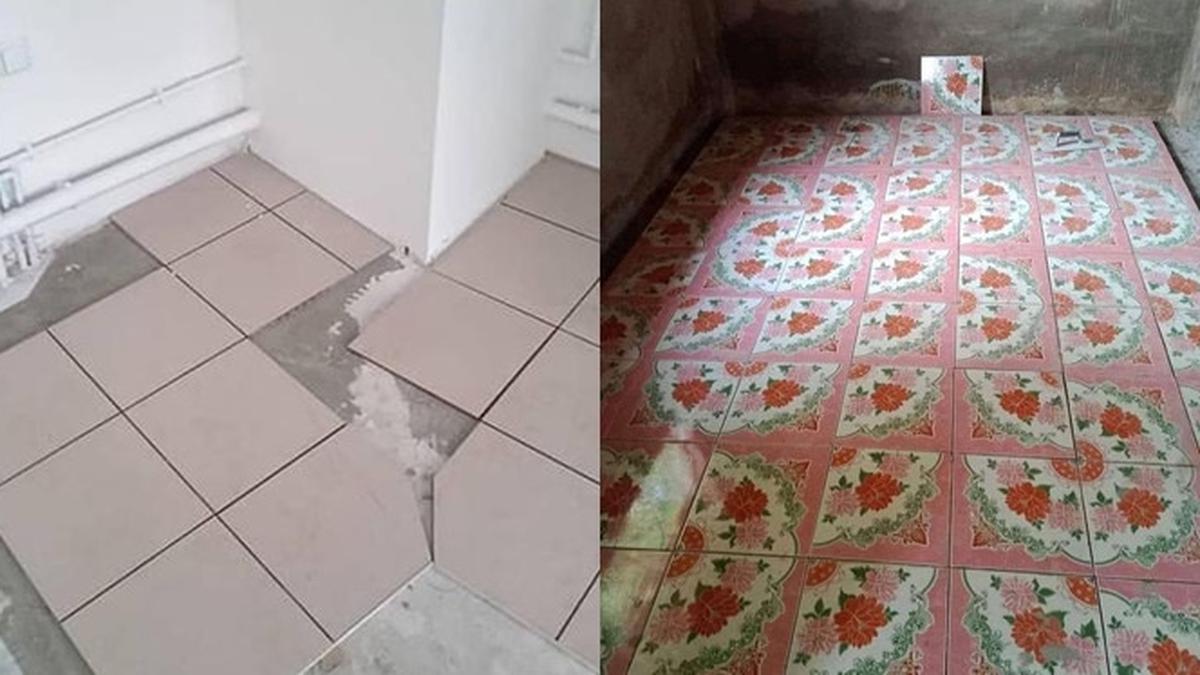 6 Hasil Kerja Tukang Bangunan Tata Lantai Rumah Ini Tak Beraturan ...