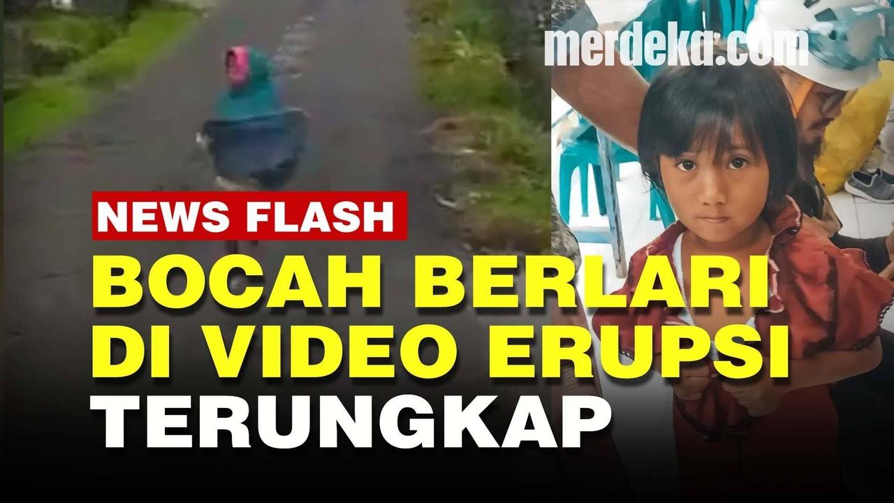 Video: Sosok Fida Bocah Berlari di Video Erupsi Semeru, Selamat Berlindung di Masjid