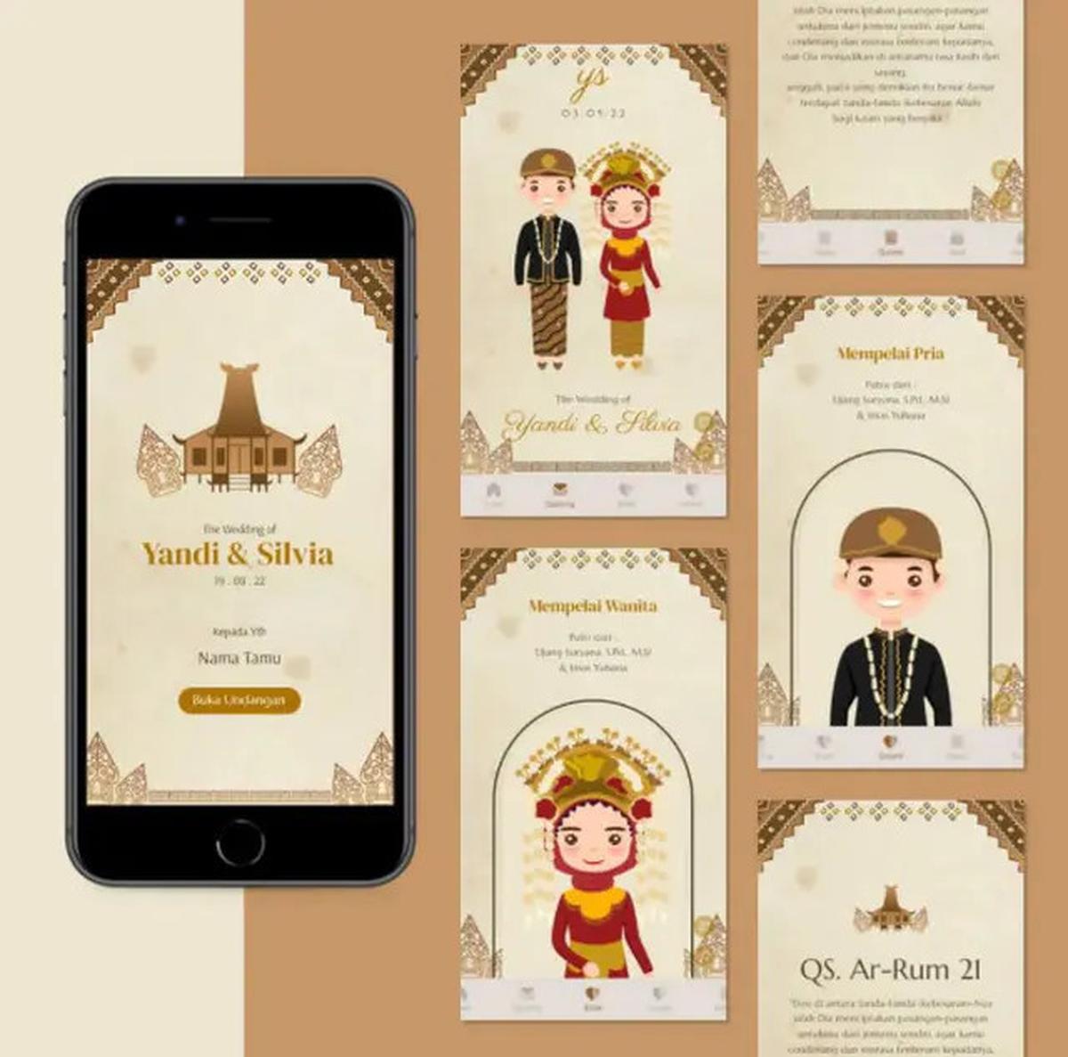 6 Contoh Desain Undangan Pernikahan Digital yang Keren dan Kekinian