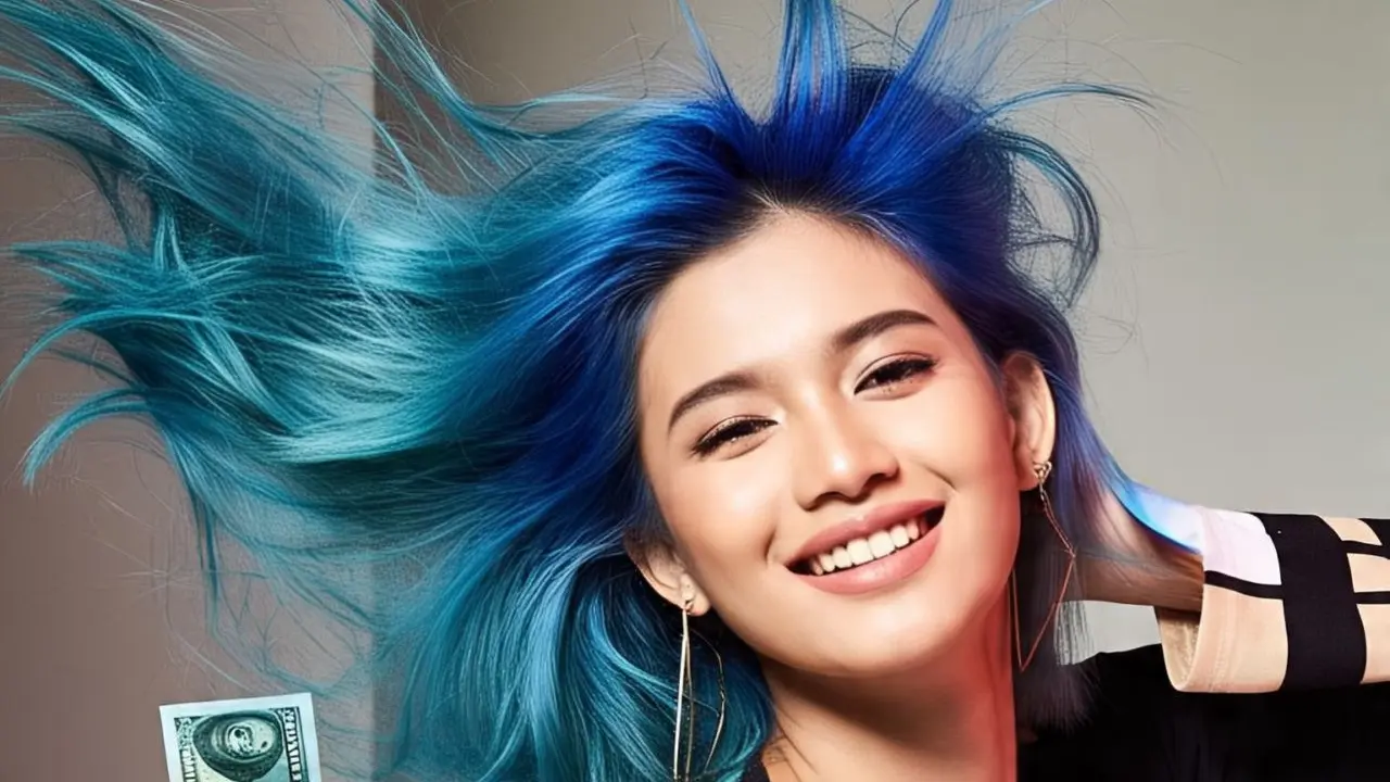 Inspirasi Cat Rambut Warna Biru