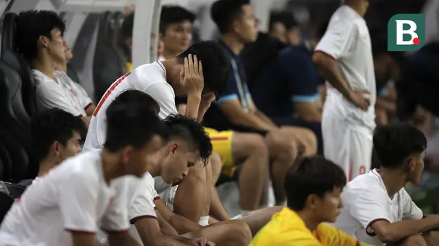 Foto: Ekspresi Pemain Timnas Vietnam U-20 Usai Dikalahkan Timnas Indonesia U-20 di Kualifikasi Piala Asia U-20 2023