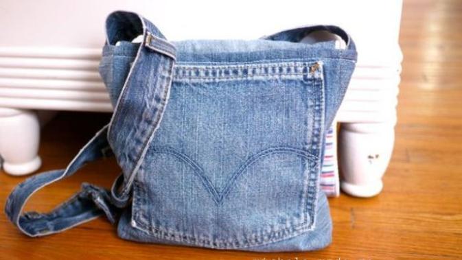 Cara Membuat Tas Dari Bahan Celana Jeans Bekas