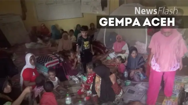 Warga Pidi Jaya Aceh lebih memilih tidur di pengungsian dari pada didalam rumah