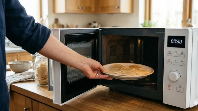 Cara Goreng Kerupuk di Microwave (Foto: Gemini AI)