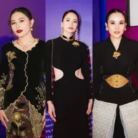 Laura Basuki kembali memukau publik dengan pesonanya di karpet merah FFI 2024. Laura Basuki mengenakan gaun cut out backless dress yang terinspirasi dari siluet kebaya janggan tradisional, sebuah karya apik yang dirancang dengan detail memukau oleh Kraton World.