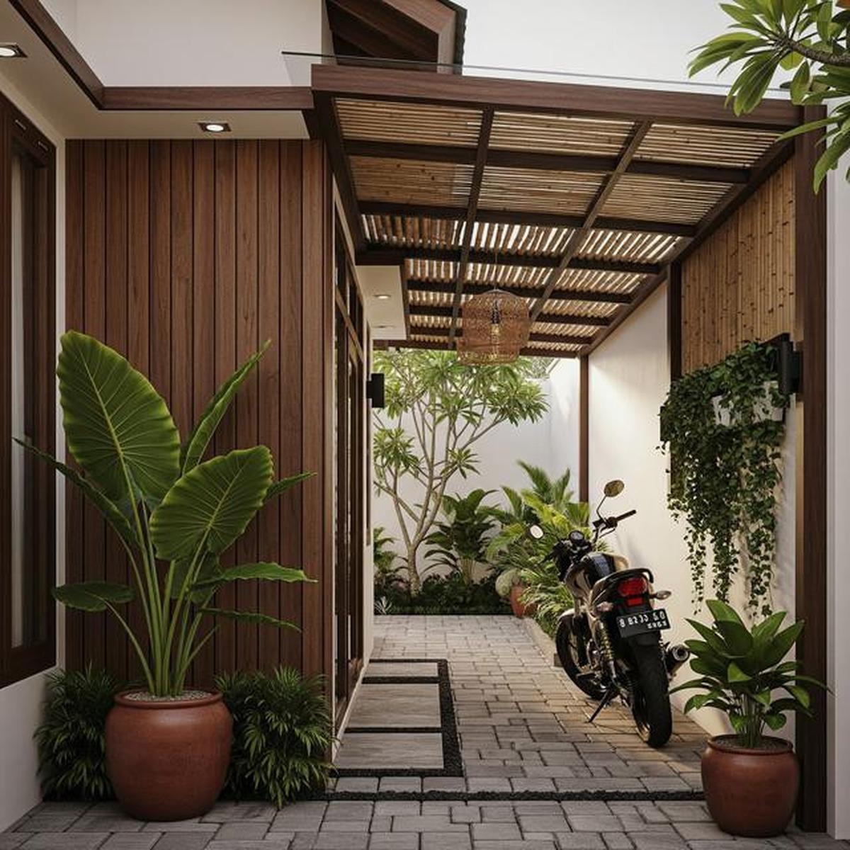 7 Desain Teras Rumah Sempit Tapi Tetap Muat Motor, Gaya Minimalis yang Tetap Praktis