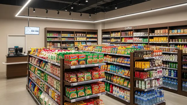 Tata Letak Gaya Mini Market (Gondola Shelving)