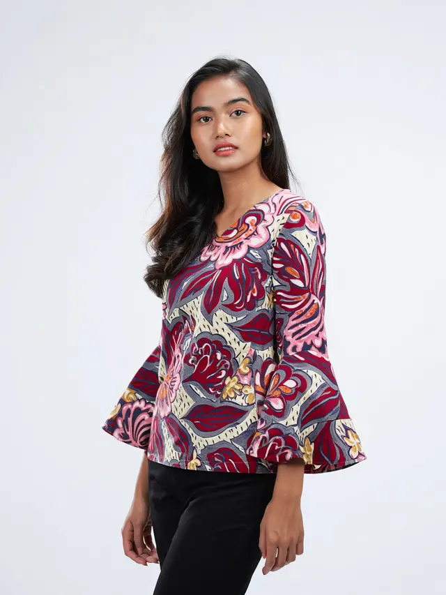 Batik Cap Modern Lengan Terompet