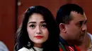Siti Badriah menjalani sidang sebagai saksi dalam kasus Nagaswara melawan rumah karaoke Inul Vizta di PN Jakarta Utara, Selasa (18/8/2015), Sibat merasa tak puas dengan sidang kali ini. (Wimbarsana Kewas/Bintang.com)