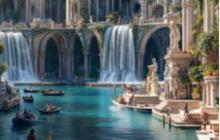 Divisualkan oleh AI, Begini Kehidupan & Indahnya Kota Atlantis Tahun 9400 SM