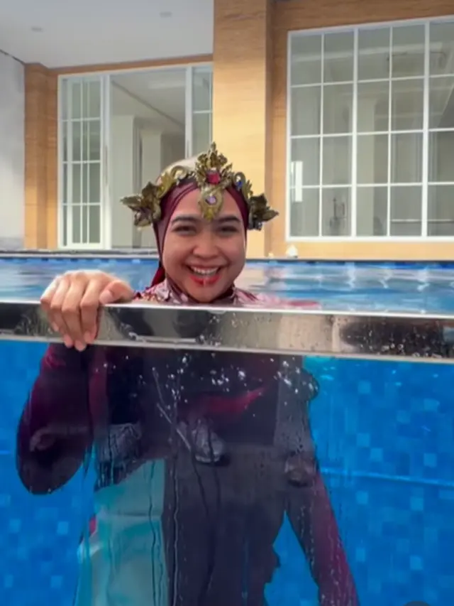 Potret Kolam Renang di Rumah Baru Ria Ricis