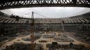 Tampak terlihat dari atas stadion Luzhniki,  Moskow, Rusia, (9 /7/2015). Untuk menyambut perhelatan Piala Dunia 2018, Stadion Luzhniki direnovasi besar-besaran.  (REUTERS/Maxim Shemetov)