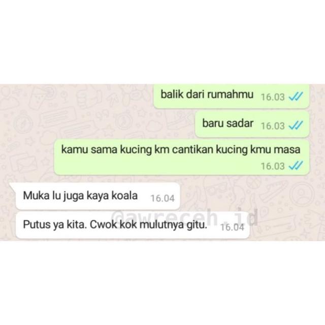 7 Chat WhastApp Pacar Minta Putus, Ada yang Tertawa Sambil Memukul